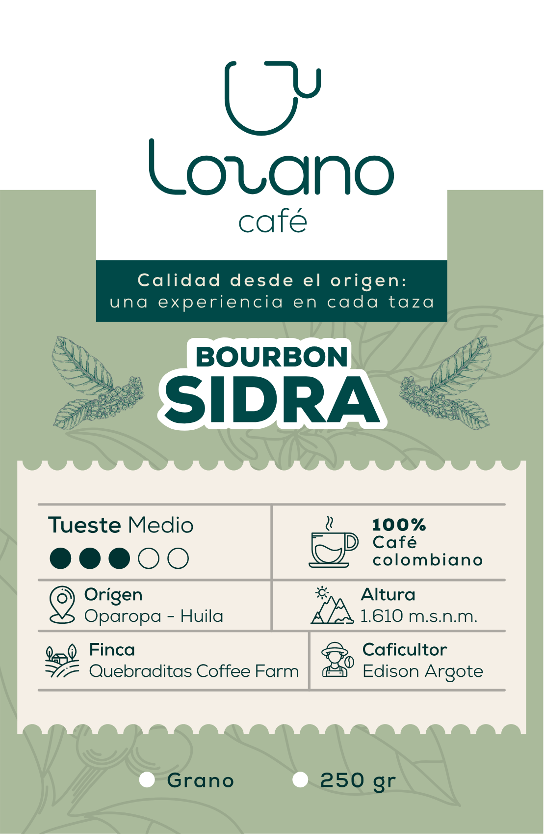 Exótico - Lozano Café - Bourbon Sidra