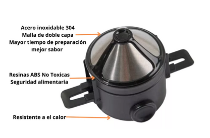 Filtro de café plegable portátil de acero inoxidable